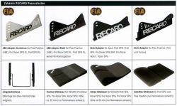 Zubehr RECARO Rennschalen