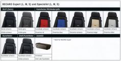 RECARO Specialist L - Bezugsvarianten